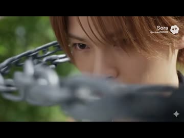 AIで作った架空の仮面ライダーの先行登場シーン