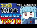 【ゲームボーイ・1991年】黄金期の名作たち！ファミ通データで振り返る人気ランキングTOP10【ゆっくり琴葉姉妹のゲーム解説】