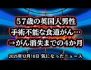 【がん治療】◆57歳の英国人男性、手術不能な食道がん･･･がん消失までの4か月【ウイリアム・マキス博士】