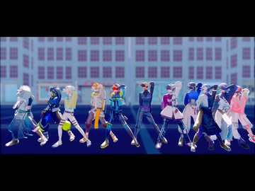 【にじさんじMMD】ジャンキーナイトタウンオーケストラ【HEROES】