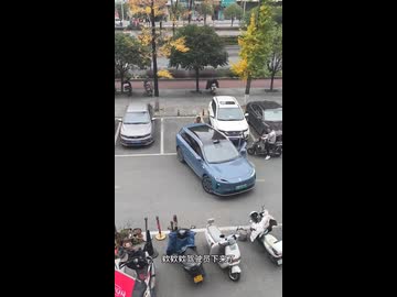 ホモと見る自動運転機能を使って駐車場場所取りおばさんをどけるドライバー