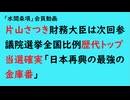 第1053回『片山さつき財務大臣は次回参議院選挙全国比例歴代トップ当選確実「日本再興の最強の金庫番」』