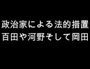 政治家による法的措置　百田や河野そして岡田