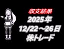 2025年 12月22日～12月26日  株取引　収支結果