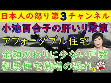 【小池百合子のアフォーダブル住宅】まともに機能すればいい政策だが、おかしなことになると税金の垂れ流しになる可能性もあり