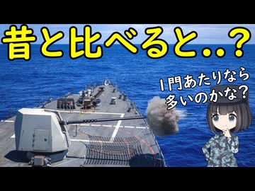 現代の軍艦って、主砲弾はどれくらいつむの？
