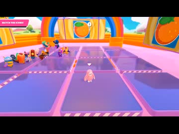 ホモと見る何もせずに勝利するFall Guysプレイヤー