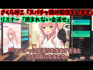 さくらみこ「スパチャに見返りを求めすぎると泣く羽目になるでな」※スパチャ読み配信での発言【みこち/ホロライブ/カバー株式会社/VTuber】