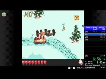 【RTA】ドンキーコングGBディンキーコング＆ディクシーコング　36分43秒