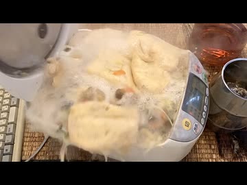 お雑煮が爆発した