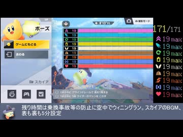 【ライト縛り】シティトライアル 全能力MAX(171/171)【カービィのエアライダー】