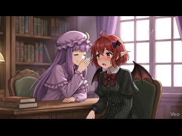 習作：Geminiで作った東方キャラ（パチェと小悪魔の内緒話）