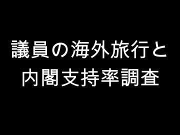 議員の海外旅行と内閣支持率調査