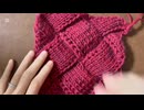 【作業用】ハンドウォーマーのバスケット編み（ゴム編み　とじ）｜棒針編み