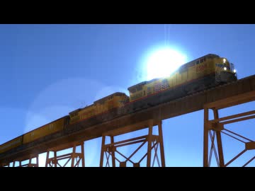 MMD鉄道でユニオンパシフィック鉄道のトレッスル橋