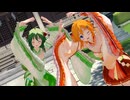【MMD】GUMIちゃんとLEMOちゃんに【はなまるセカイ】を踊ってもらった【和ドレス】