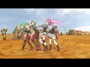 【MMD艦これ】松竹梅桃でポーカーフェイス【カメラ固定・字幕無】（1080p_60fps）