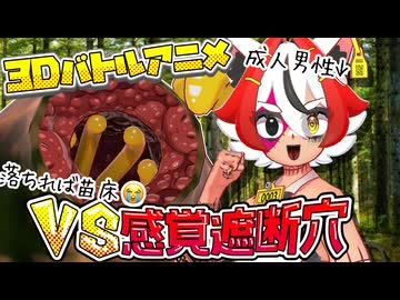 美少女系成人男性VS感覚遮断穴【デカビちゃん】【3Dバトルアニメ】