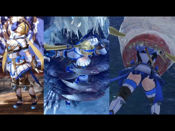 【MHR:SB リョナ】シエロ装備 拘束攻撃＋敗北 ヒノエボイス