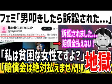 フェミ「男叩きしたら訴訟されました。貧乏な女でも賠償金払うんですか？」→伝説の92がまた現れた模様...