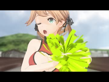 【MMD艦これ】チアリーダープリンツで神っぽいな【カメラ移動・字幕無】（1080p_60fps）