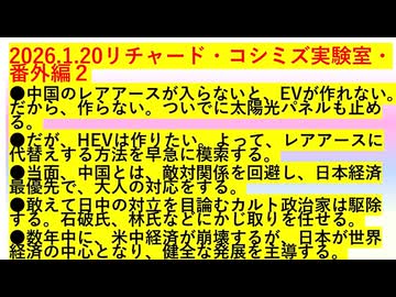 【2026年01月20日 ：『「 リチャード・コシミズ 実験室 」｟ 番外編 ｠②｟ ニコニコ生放送『 LIVE 』｠｟ 改良版 ｠』】