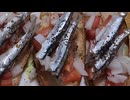 雀botが釣った魚を料理して食べる動画　＃７　カタクチイワシのブルスケッタ