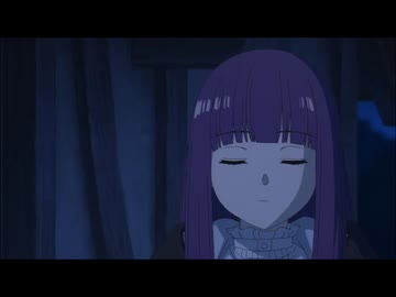 (葬送のフリーレン)夜の宿屋のフェルンとシュタルクのシーンにプリコネ2部後期EDを流し特殊ED化(次回予告つき)