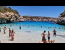 カロ・デス・モロ，マヨルカ島，スペイン，ビーチウォーク，4K，透明な海