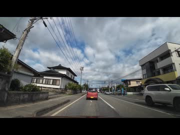 山形　残雪の月山等を眺めに行くドライブ19　東根市から寒河江市方面へ　国道287号線3　2025　0628
