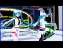 MMD、ミク、計2人、で、FREELYTOMORROW
