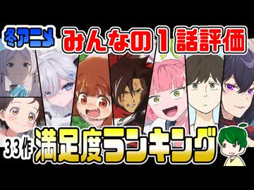 冬アニメ１話満足度ランキング【みんなの評価】２０２６年