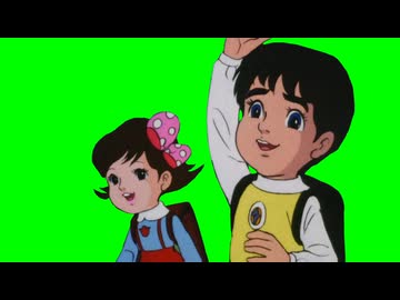 次郎兄ちゃんを呼ぶカンタローとリエGB