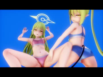 【MMD】橘ノゾミ＆ヒカリでエッッックササイズ