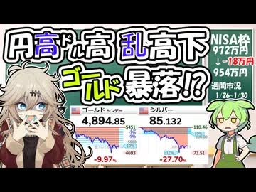 ドル円乱高下,株安ゴールド安⁉あと選挙って株上がるの？【ずんだもん解説】【市況】