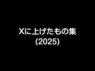 Xに上げたもの集2025
