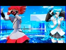 MMD、テト、ミク、計2人、で、YOASOBIのアドレナ