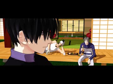 【MMD刀剣乱舞】絶え間なく藍色【安宅切/へし切長谷部】