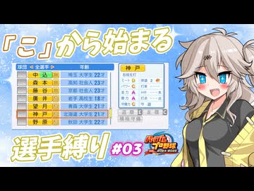 【パワプロ2025オーペナ】「こ」から始まる選手でペナント制覇したい#03【VOICEVOX実況】【春日部つむぎ】
