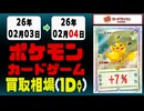 ポケカ 買取相場《298点/1日》｜02月04日 ＜100円以上騰落＞ #ムニキスゼロ #ポケモンカードゲーム #スタートデッキ100 #MEGAドリームex #ピカチュウ #リザードン