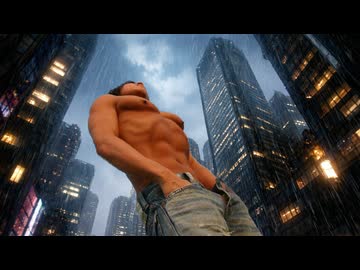 AIで拓也の雨宿り