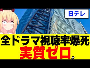 日テレのドラマ壊滅、コア視聴率はゼロ!?www