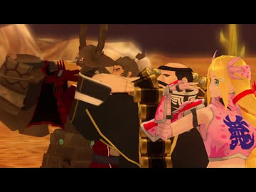 【MMD戦国BASARA】巨人カルテットでポーカーフェイス【カメラ移動・字幕無】（1080p_60fps）