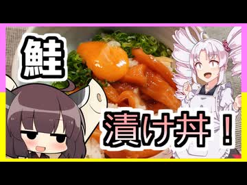 ３００円！？漬けサーモン丼！！【ついなちゃんの簡単料理】