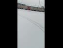 元サティの方のイオン茅ヶ崎店の一面雪景色の屋上駐車駐車場。屋上に停めようかな？と思っていたが、屋上に行かなくて良かった。FFは屋上駐車場でスタックしてしまうかもしれない