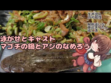きりたんの釣果酒肴禄　泳がせキャスティング/マゴチ鍋とアジのなめろう