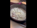 ベーコンとクリームチーズのパスタ作ってみた