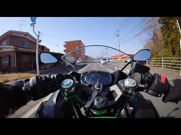 kawasakiニンジャ250KRTエディショングリーン走行動画2月15日