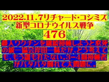 【2022年11月07日 ：『 リチャード・コシミズ「 Internet Lecture 」｟ 新型コロナウイルス戦争 ４７６ ｠｟ RK LIVE ｠｟ 改良版 ｠』】