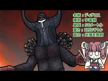 【ウルトラ怪獣大百科】10秒でわかるディゲロス（リメイク）【東北きりたん解説】